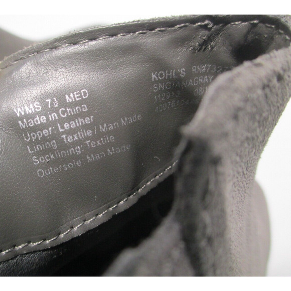 NEW Sonoma Giana Gray Leather Ankle Boots Womens 7.5M - Picture 9 of 13